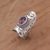 Amethyst cocktail ring, 'Purple Bliss' - Amethyst and Sterling Silver Cocktail Ring from Bali (image 2b) thumbail
