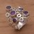 Amethyst cocktail ring, 'Lavender Circles' - Amethyst and Sterling Silver Cocktail Ring from Bali (image 2c) thumbail