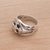 Men's sterling silver cocktail ring, 'Bold Cross' - Sterling Silver Unisex Cross Cocktail Ring from Bali (image 2b) thumbail