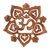 Wood relief panel, 'Om Energy' - Hand Crafted Floral Om Suar Wood Relief Panel from Bali (image 2a) thumbail
