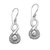 Blue topaz dangle earrings, 'Blue Tangle' - Blue Topaz and Sterling Silver Looping Earrings from Bali (image 2a) thumbail