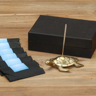 Brass incense holder set, Ocean Fragrance