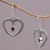 Garnet dangle earrings, 'Heartfelt Vines' - Floral Heart Garnet and Sterling Silver Earrings from Bali (image 2b) thumbail