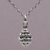 Sterling silver pendant necklace, 'Temple Spirals' - 925 Sterling Silver Pyramid Pendant Necklace from Bali thumbail