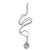 Sterling silver pendant necklace, 'Temple Spirals' - 925 Sterling Silver Pyramid Pendant Necklace from Bali (image 2a) thumbail