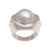 Cultured pearl cocktail ring, 'Radiant Temple' - Cultured Pearl and Sterling Silver Cocktail Ring from Bali (image 2a) thumbail
