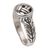 Sterling silver cocktail ring, 'Woven Crown' - Sterling Silver Woven Design Cocktail Ring from Bali (image 2d) thumbail