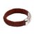 Leather wristband bracelet, 'Kintamani Weave in Brown' - Braided Leather Wristband Bracelet in Brown from Bali (image 2e) thumbail