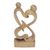 Crocodile wood statuette, 'Balanced Hearts' - Abstract Crocodile Wood Statuette of Loving Couple from Bali (image 2d) thumbail