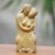 Crocodile wood statuette, 'One Soul' - Romantic Crocodile Wood Sculpture of Loving Couple from Bali thumbail