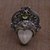 Peridot cocktail ring, 'Janger Crown' - Peridot and Sterling Silver Face Cocktail Ring from Bali (image 2b) thumbail