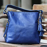 Leather handle handbag Indigo Asmara Indonesia