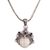 Amethyst pendant necklace, 'Diamond Warrior' - Amethyst and Sterling Silver Face Necklace from Bali (image 2b) thumbail