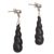 Wood and London blue topaz dangle earrings, 'Midnight Cocoon' - London Blue Topaz 925 Silver Wood Earrings Handmade in Bali (image 2b) thumbail