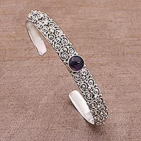 Amethyst cuff bracelet,