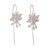 Sterling silver drop earrings, 'Clover Blooms' - Sterling Silver Floral Drop Earrings from Bali (image 2a) thumbail