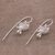 Sterling silver drop earrings, 'Clover Blooms' - Sterling Silver Floral Drop Earrings from Bali (image 2c) thumbail