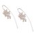 Sterling silver drop earrings, 'Clover Blooms' - Sterling Silver Floral Drop Earrings from Bali (image 2d) thumbail