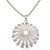 Sterling silver pendant necklace, 'Seashell Ridges' - Sterling Silver Seashell Pendant Necklace from Bali (image 2d) thumbail