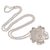 Sterling silver pendant necklace, 'Jasmine Shimmer' - Sterling Silver Floral Pendant Necklace from Bali (image 2a) thumbail