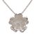 Sterling silver pendant necklace, 'Jasmine Shimmer' - Sterling Silver Floral Pendant Necklace from Bali (image 2c) thumbail