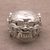 Sterling silver dome ring, 'Celuluk Charm' - Sterling Silver Ring Depicting Balinese Demon thumbail