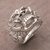 Sterling silver dome ring, 'Celuluk Charm' - Sterling Silver Ring Depicting Balinese Demon (image 2b) thumbail
