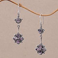 Amethyst dangle earrings,