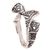Sterling silver cocktail ring, 'Waving Songket' - 925 Sterling Silver Wavy Cocktail Ring from Bali (image 2a) thumbail