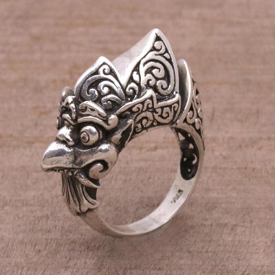 Sterling silver cocktail ring, Glaring Guak