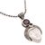 Garnet pendant necklace, 'The Chosen' - Sterling Silver and Garnet Face Necklace from Bali (image 2e) thumbail