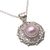 Cultured mabe pearl pendant necklace, 'Frangipani Secrets' - Pink Cultured Pearl and Sterling Silver Necklace from Bali (image 2e) thumbail