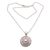 Cultured mabe pearl pendant necklace, 'Frangipani Secrets' - Pink Cultured Pearl and Sterling Silver Necklace from Bali (image 2f) thumbail