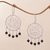 Onyx chandelier earrings, 'Hopeful Dreams' - Sterling Silver and Onyx Chandelier Earrings from Indonesia thumbail