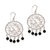 Onyx chandelier earrings, 'Hopeful Dreams' - Sterling Silver and Onyx Chandelier Earrings from Indonesia (image 2a) thumbail