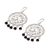 Onyx chandelier earrings, 'Hopeful Dreams' - Sterling Silver and Onyx Chandelier Earrings from Indonesia (image 2d) thumbail