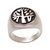 Sterling silver signet ring, 'Beringin Magic' - Handcrafted Sterling Silver Signet Ring with Tree Motif (image 2a) thumbail