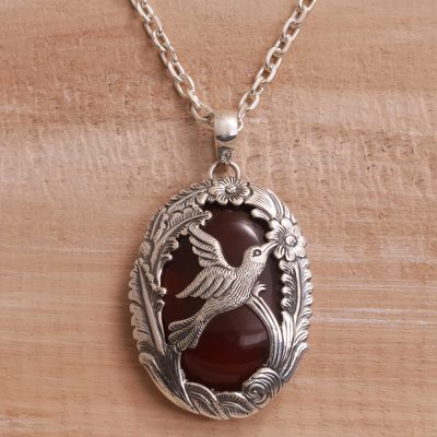 Carnelian pendant necklace, Natures Freedom