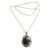 Onyx pendant necklace, 'Evening Butterfly' - Onyx and 925 Silver Butterfly Pendant Necklace from Bali (image 2a) thumbail