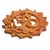 Wood relief panel, 'Sunflower Om' - Brown Suar Wood Floral Om Relief Panel from Bali (image 2c) thumbail