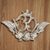 Wood relief panel, 'Verdant Om' - Handcrafted Suar Wood Floral Leafy Om Relief Panel from Bali (image 2b) thumbail