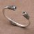Blue topaz cuff bracelet, 'Daylight Altar' - Blue Topaz Spiral Motif 925 Silver Cuff Bracelet from Bali (image 2b) thumbail