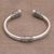 Blue topaz cuff bracelet, 'Daylight Altar' - Blue Topaz Spiral Motif 925 Silver Cuff Bracelet from Bali (image 2c) thumbail