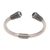 Blue topaz cuff bracelet, 'Daylight Altar' - Blue Topaz Spiral Motif 925 Silver Cuff Bracelet from Bali (image 2d) thumbail