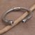 Blue topaz cuff bracelet, 'Naga Swirls' - Blue Topaz Braid Motif 925 Silver Cuff Bracelet from Bali thumbail