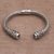 Blue topaz cuff bracelet, 'Naga Swirls' - Blue Topaz Braid Motif 925 Silver Cuff Bracelet from Bali (image 2c) thumbail