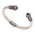 Amethyst cuff bracelet, 'Floral Grace' - Amethyst and 925 Sterling Silver Cuff Bracelet from Bali (image 2e) thumbail
