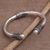 Cultured pearl cuff bracelet, 'Floral Grace' - Cultured Pearl and 925 Silver Cuff Bracelet from Bali thumbail