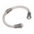 Cultured pearl cuff bracelet, 'Floral Grace' - Cultured Pearl and 925 Silver Cuff Bracelet from Bali (image 2d) thumbail