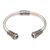 Blue topaz cuff bracelet, 'Floral Grace' - Blue Topaz and 925 Silver Shining Cuff Bracelet from Bali (image 2a) thumbail